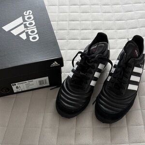 Adidas Men’s Black and White Mundial Goal Indoor Soccer Shoe/Cleats